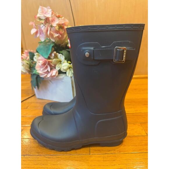 nwob Hunters Boots Women's Original BLACK Short Boots UK6 US 8 (1500 - Picture 4 of 12